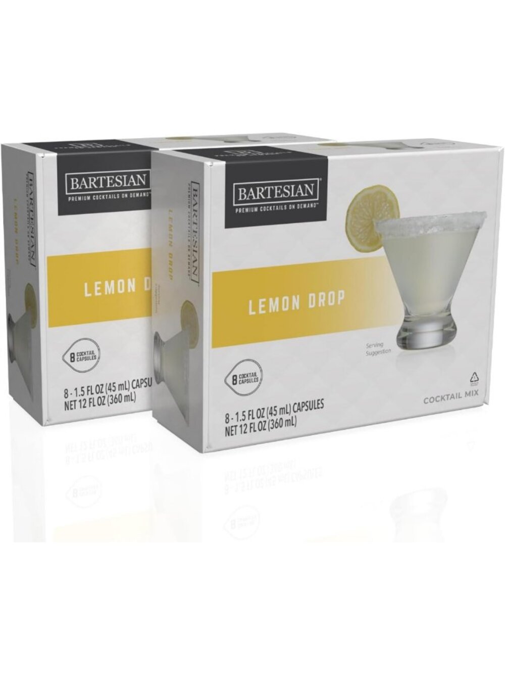 16-Pack Lemon Drop Cocktail Mixer Capsules for Home Bar Mixology Set